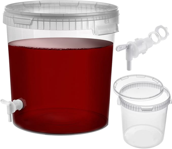 KADAX Set Gistingsemmer met deksel 33L