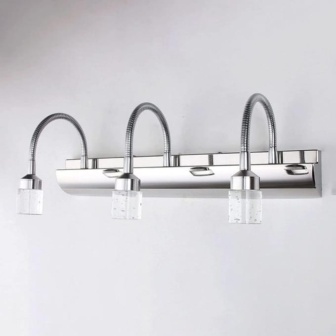 Wandlamp LED - Spiegellamp Badkamer - Make-up Verlichting - Verstelbare Kap - 46 cm - Chroom