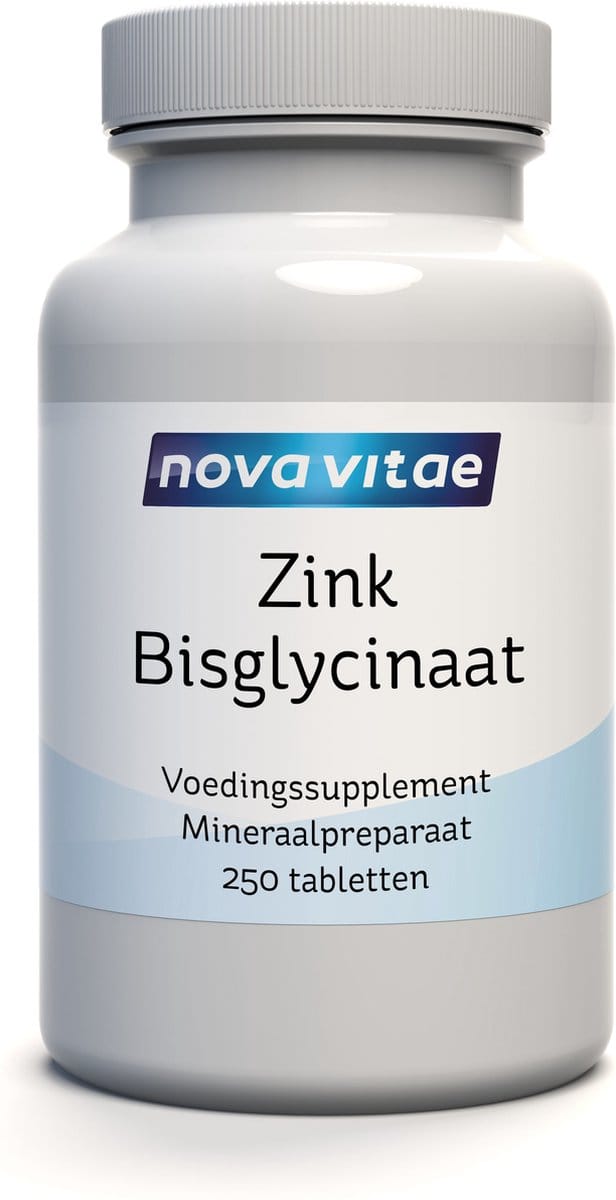 Nova Vitae - Zink - Bisglycinaat - 25 mg - 250 tabletten
