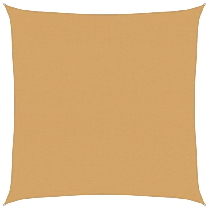 vidaXL - Zonnezeil - 160 - g/m² - vierkant - 5x5 - m - HDPE - zandkleurig