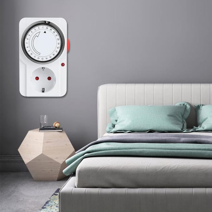 Tijdschakelaar Stopcontact Binnen Mechanisch 24 Uur Plug-In Stopcontact Timer Huis Veiligheidstool