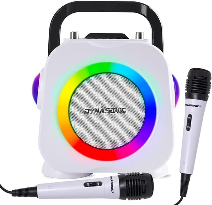 Draagbare Bluetooth Speaker met Karaoke Microfoons en LED Verlichting