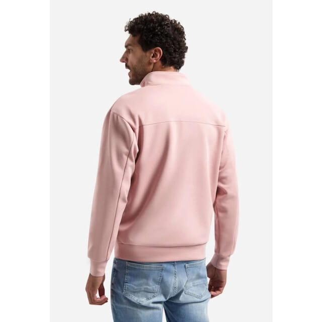 No Excess Sweater half zip interlock light mauve
