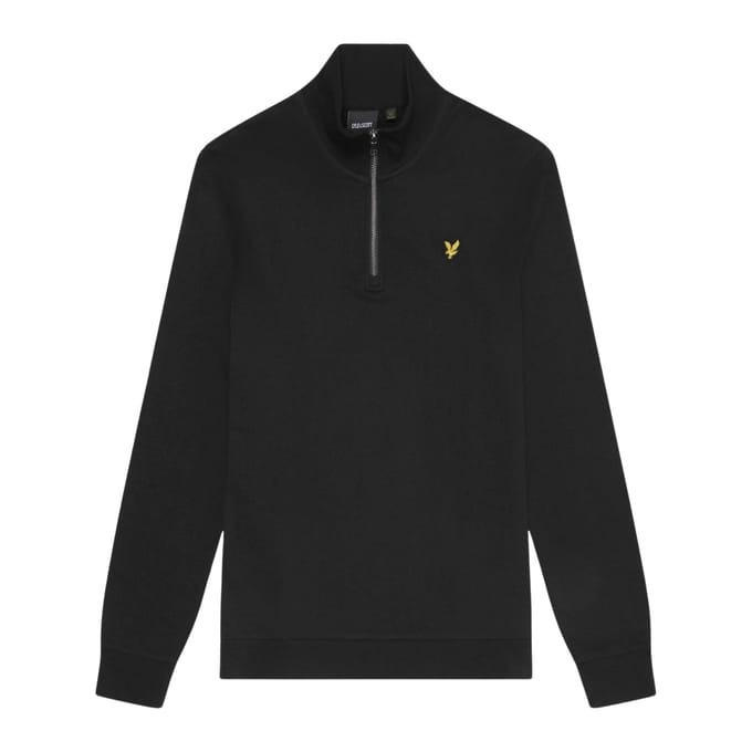 Sweaters Lyle &amp; Scott ML2022V LOOPBACK QUARTER ZIP SWEAT-Z865 JET BLACK