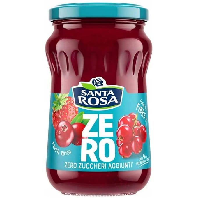Santa Rosa Rood Fruit Jam Nul Suiker Vrij 300g Italiaans