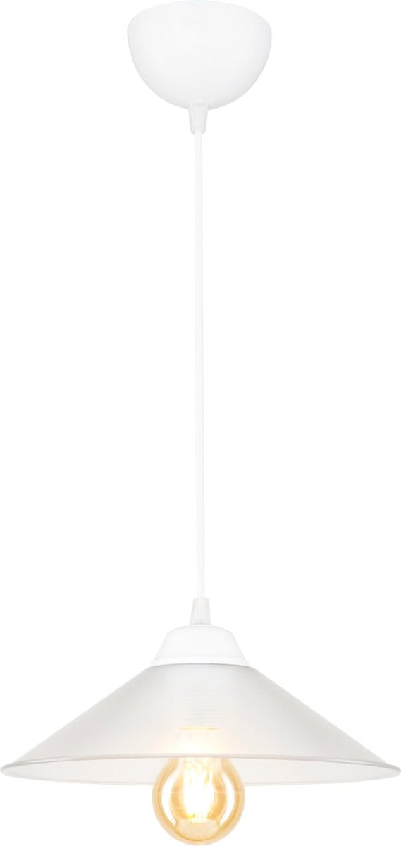 Hanglamp Hereford E27 wit en transparant