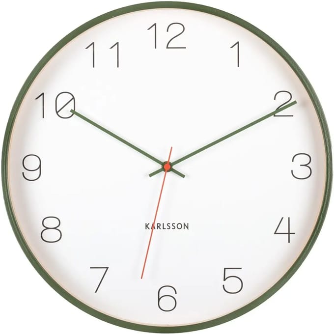 Karlsson Wandklok Joy - Groen - Ø40cm - Wandklok Modern