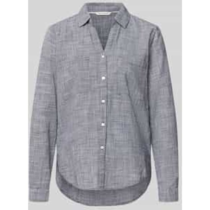 Tom Tailor - Blouse met borstzakjes - Maat 36 - midnight navy blue