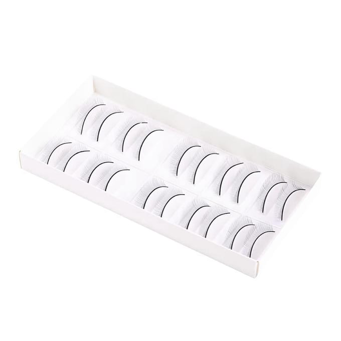 10 Paar Oefenwimpers Valse Wimpers voor Wimperextensions Grafting Training Oogmake-up wit