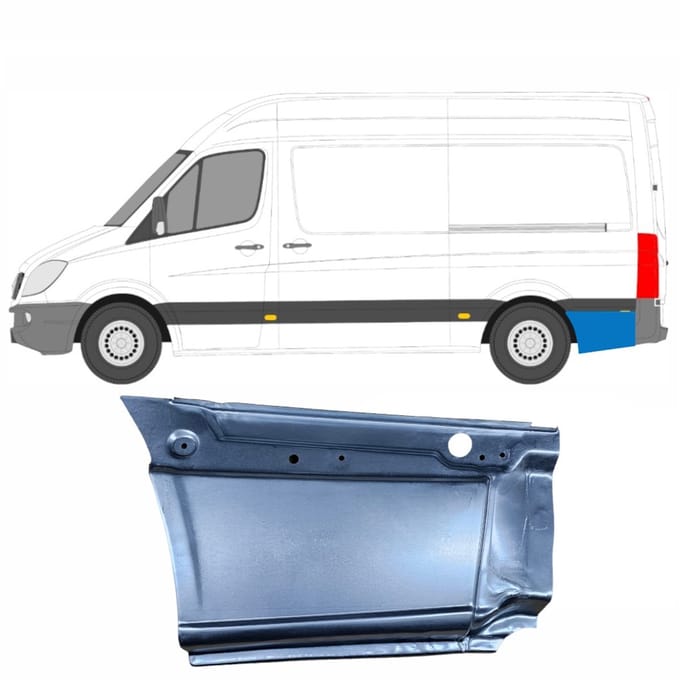 Reparatiepaneel achterspatbord voor Mercedes Sprinter 2006-2018 / Links