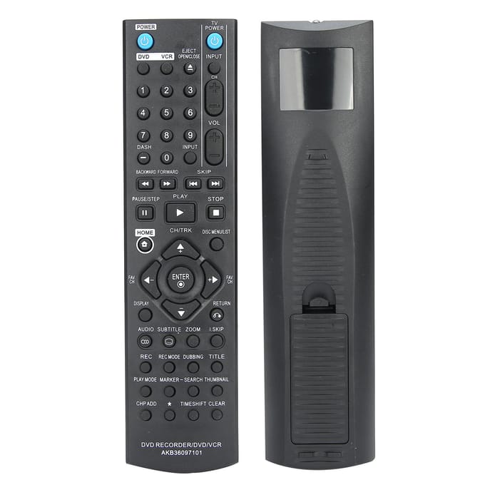 DVDVCRDVDR Recorder Controller Afstandsbediening Vervanging voor LG RC286HRC297HRC397H black