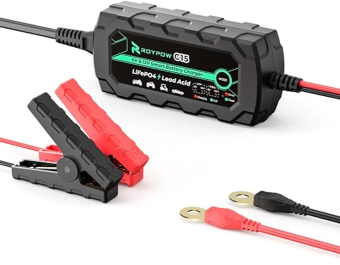 Auto Acculader - Motorlader Druppellader - Batterij Onderhoud - 0V Laadfunctie - 6V 12V - Zwart