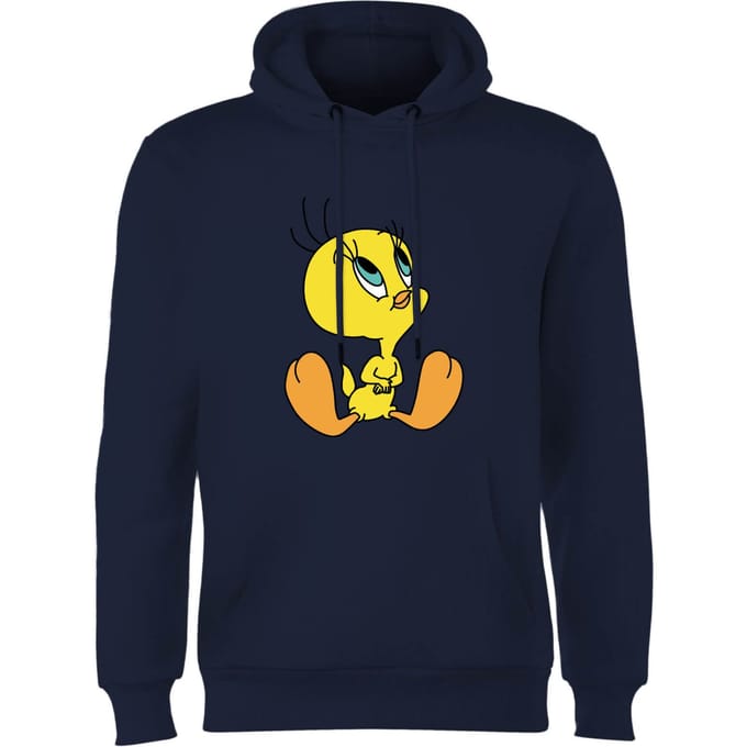 Looney Tunes Tweety Sitting Hoodie - Navy - S