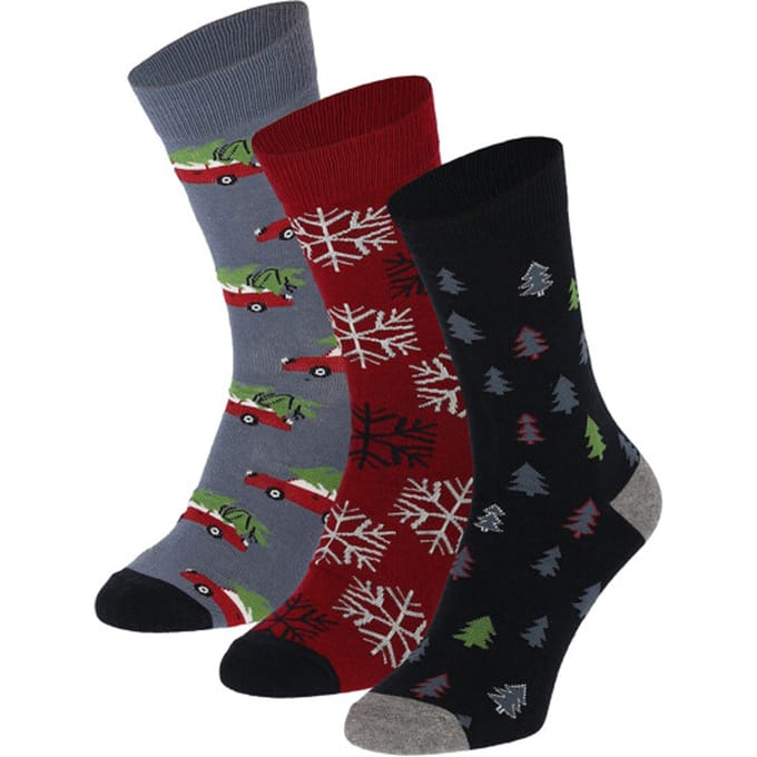 Apollo Heren Kerstsokken Giftbox 3-Pack - Maat 41-46