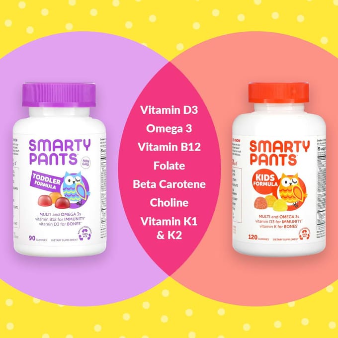 SmartyPants, kinderformule, multivitamine en omega-3, aardbei-banaan, sinaasappel, citroensmaak, 120 gummies