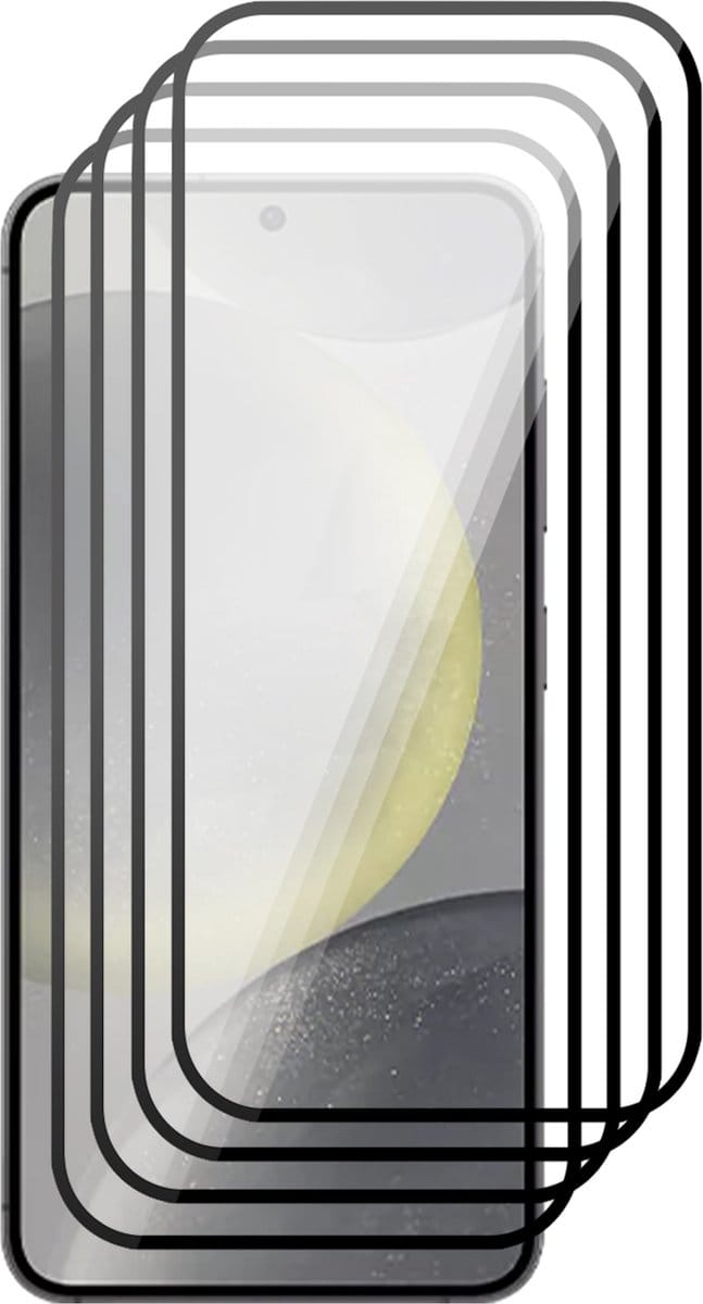 Screenprotector geschikt voor Samsung Galaxy S24 - 4x Volledig Dekkend Glas Screen Protector
