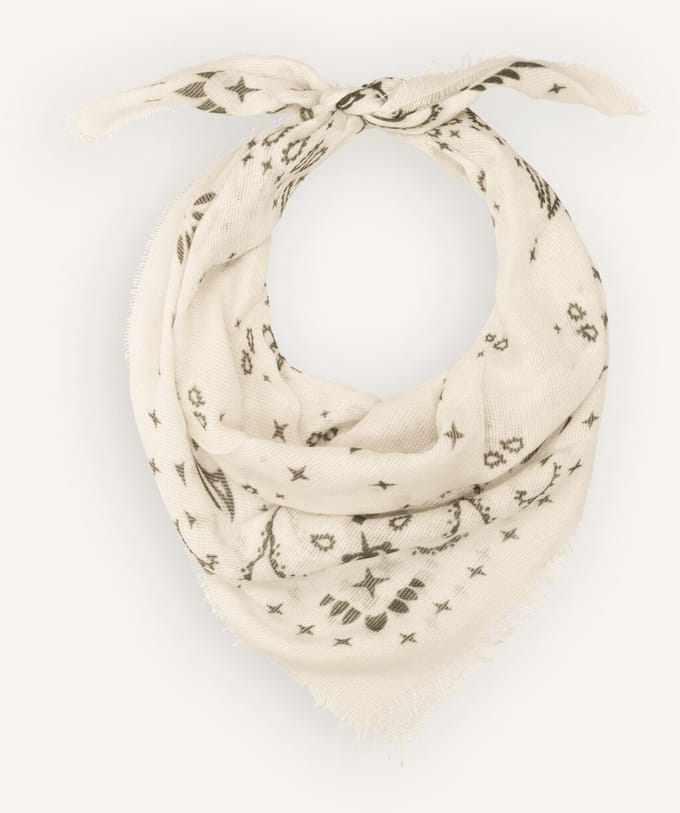 Notre-V Fee Scarve Sjaals Dames - Creme - Maat ONESIZE