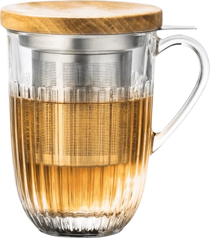 La Rochère Ouessant theeglas met filter en deksel - 40 cl - Set-1