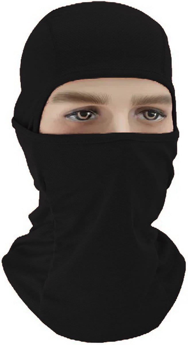 Motorfiets Helmmuts Bivakmuts Gezichtsmasker Balaclava Kleur Zwart