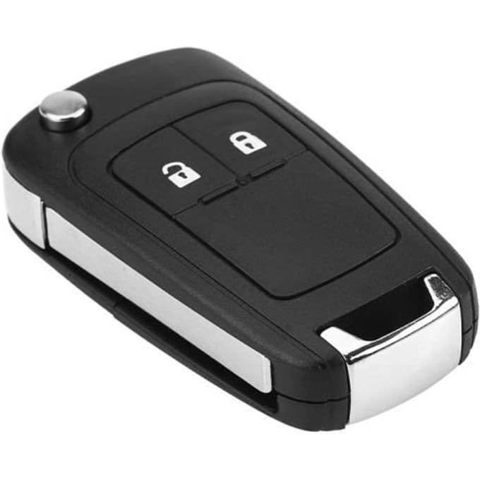 Cuque coque de clé à 2 boutons Étui à télécommande pliable à 2 boutons pour clé de voiture pour Vauxhall Opel Astra Insignia black