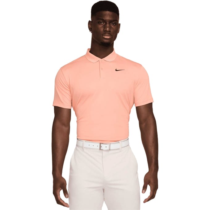 Nike Heren Victory Solid Poloshirt (Abrikoos Agaat/Zwart)