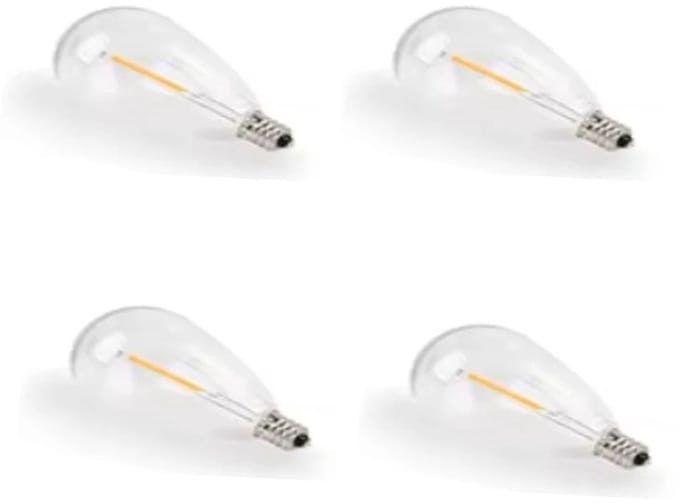 Homezie S14 Reservelampen | 4 stuks | E5 fitting | Weerbestendig | Onbreekbaar | Energie-efficiënt | 2700K