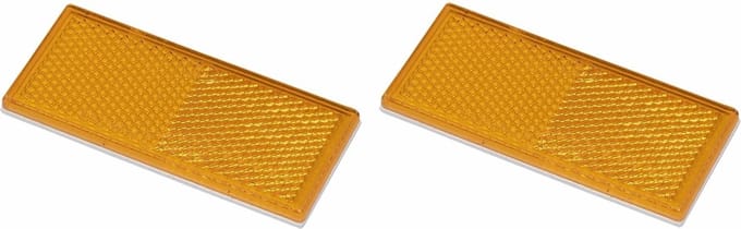 ProPlus Zelfklevende rechthoekige reflectoren - oranje - 85 x 40 mm - 2 stuks