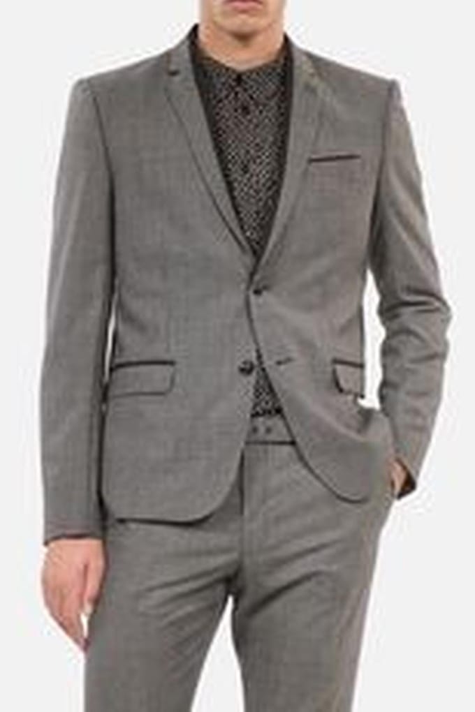 The Kooples Classic Double-slit Suit Jacket + Skull Rivet Black Grey Taglia: 48 | Giacche leggere Outlet | Uomo | Nero