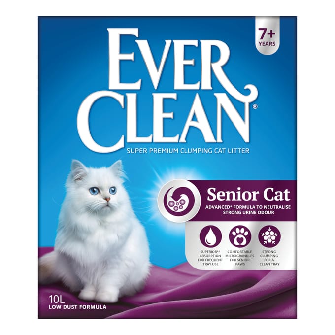 Dubbelpak: 2x10l Ever Clean Senior klonterende kattenbakvulling
