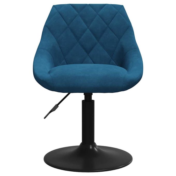 vidaXL - Barkruk - fluweel - blauw