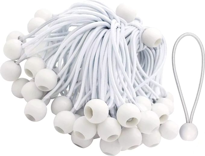 Partytent elastiek wit - Set van 25 stuks