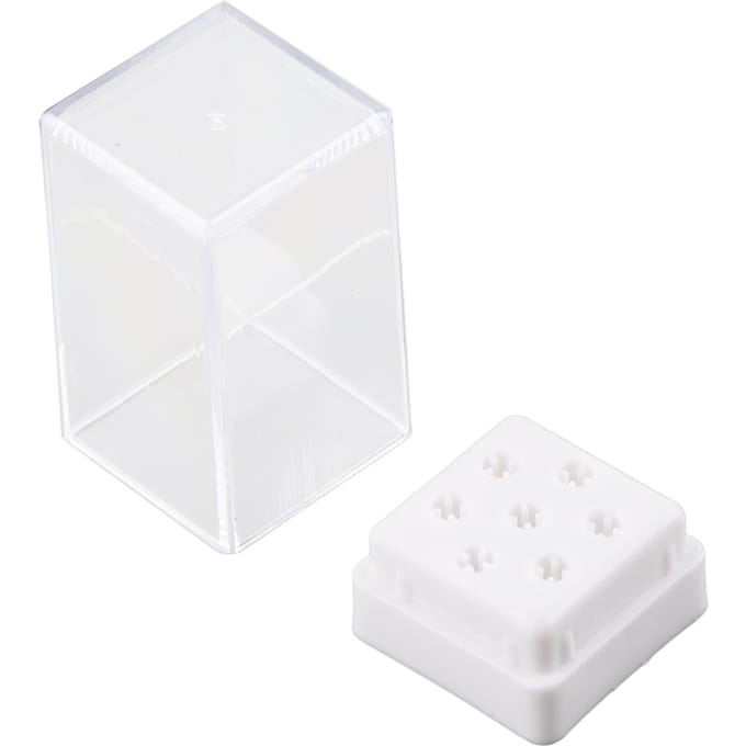 7 Gaten Nagelboorkoppen Bits Houder Organizer Doos Container voor Nagel Slijpkoppen Display white