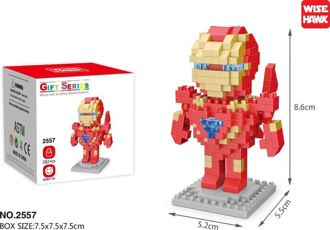 Miniblocks - bouwset / 3D puzzel - educational toys - bouwdoos mini blokjes - 282 st