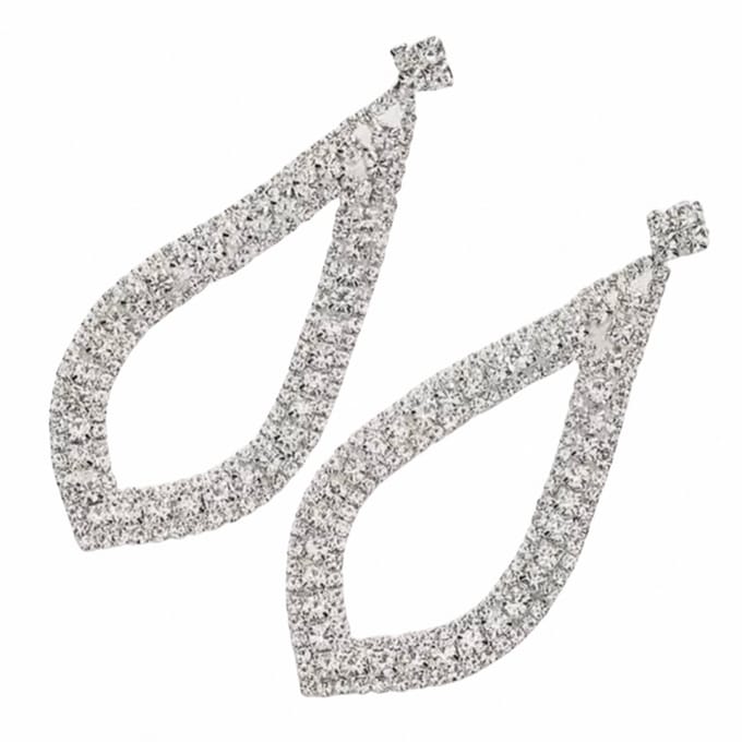 Oorbellen- Grace- strass-extra lang-8.5 cm-Charme Bijoux