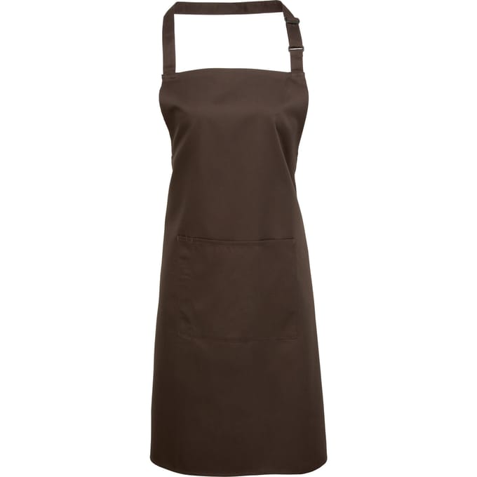 Premier Dames/Dames Kleuren Bipschort Met Zak / Werkkleding (Bruin)