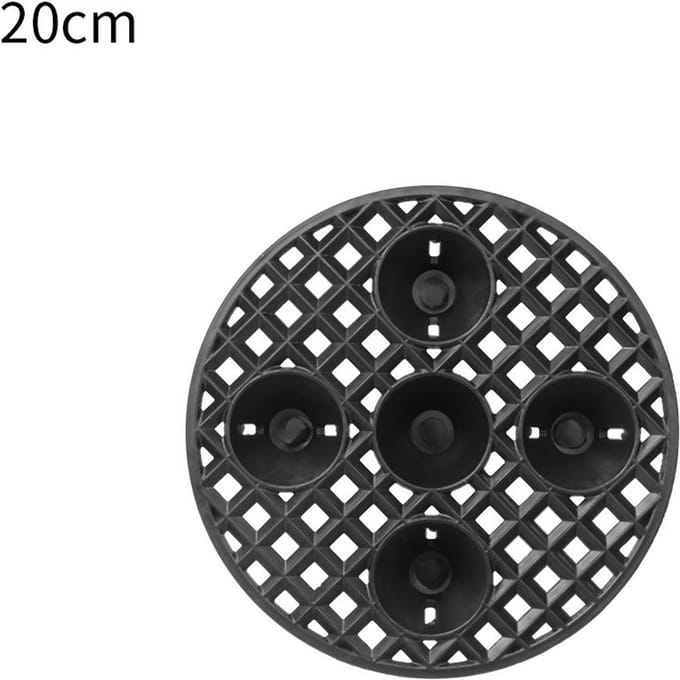Protection de sol pour terrasse extérieure, support horizontal pour pots de fleurs, ensemble de pots de fleurs et de jardinières black