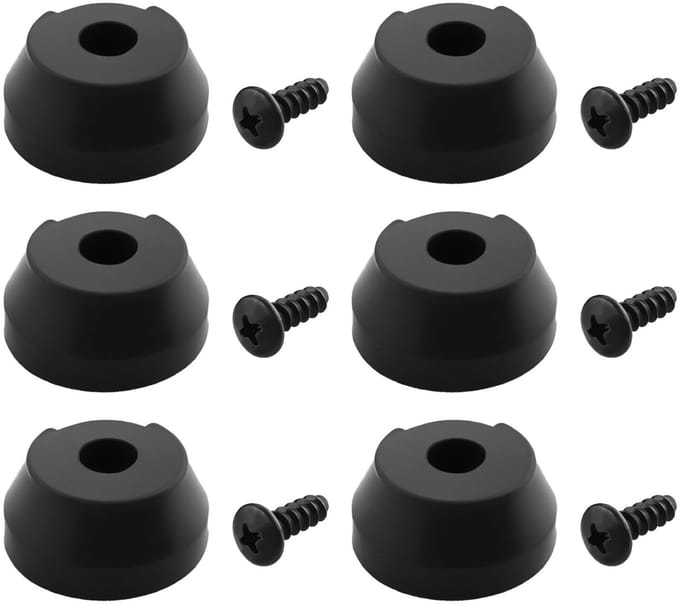 Dailygoods- Rubber Cane Tips Antislip - 6 Stuks - Inschroefbaar