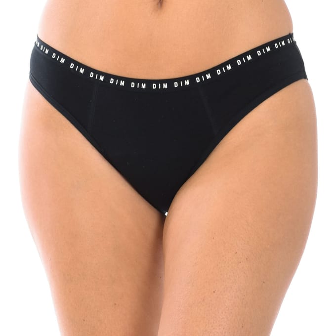 Wasbare menstruatieslip in zwart biologisch katoen Medium flow DIM PROTECT