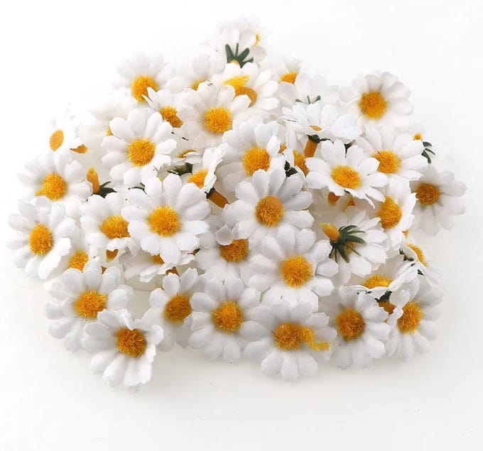 Mini Kunstbloemen - 100 Stuks - Nepbloemen Voor Knutselen & Decoratie - Wit