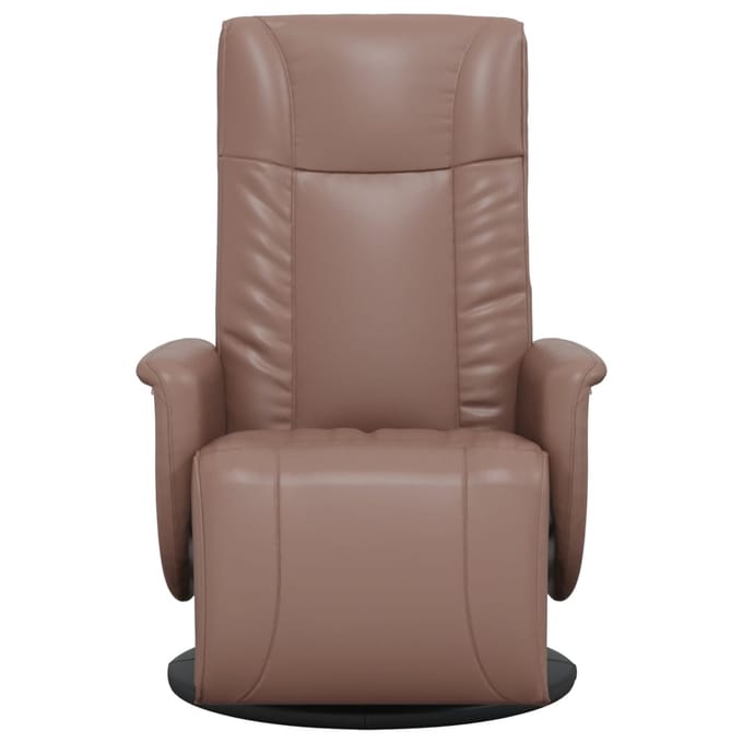 vidaXL - Fauteuil - verstelbaar - met - voetensteun - kunstleer - bruin