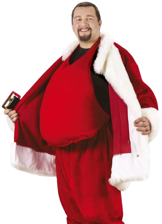 Kerstmanbuik - nep Santa kostuum buik