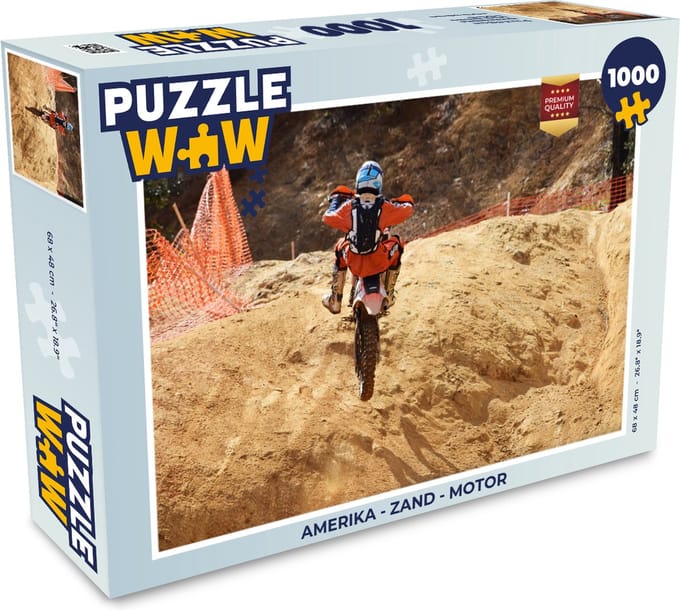 Puzzel Amerika - Zand - Motor - Legpuzzel - Puzzel 1000 stukjes volwassenen
