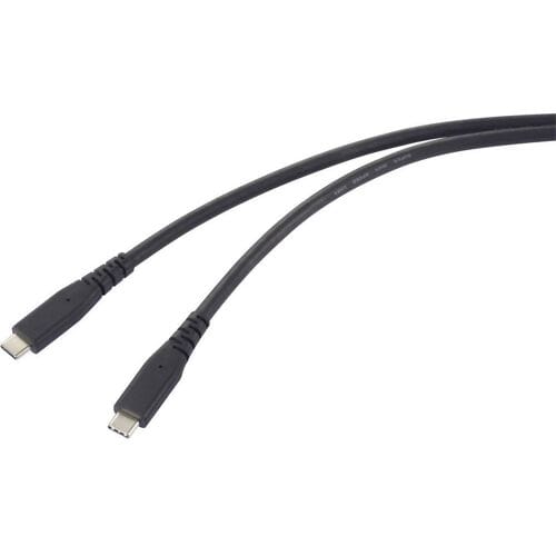 Renkforce RF-6662040 USB-C-kabel USB 4.0 USB-C 1.00 m Zwart TPE-mantel