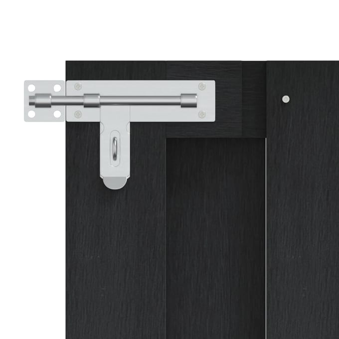 vidaXL - Tuinpoort - 100 - x - 80 - cm - WPC - en - Aluminium - Zwart