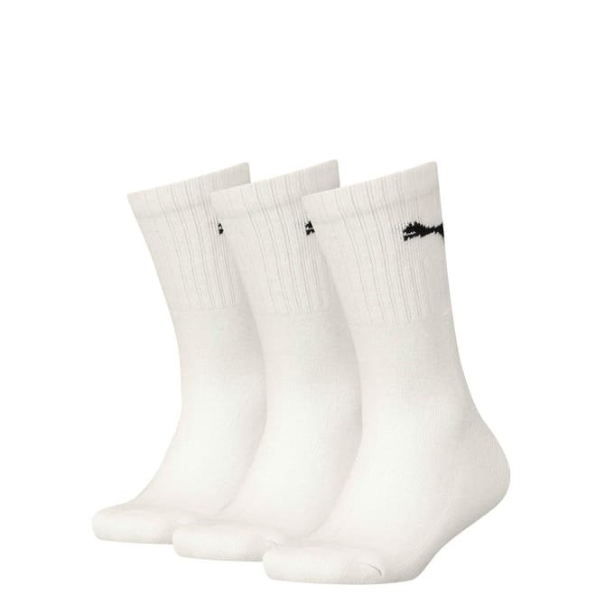 Puma Kinder/Kinder Logo Crew Sokken (Pak van 3) (Wit)
