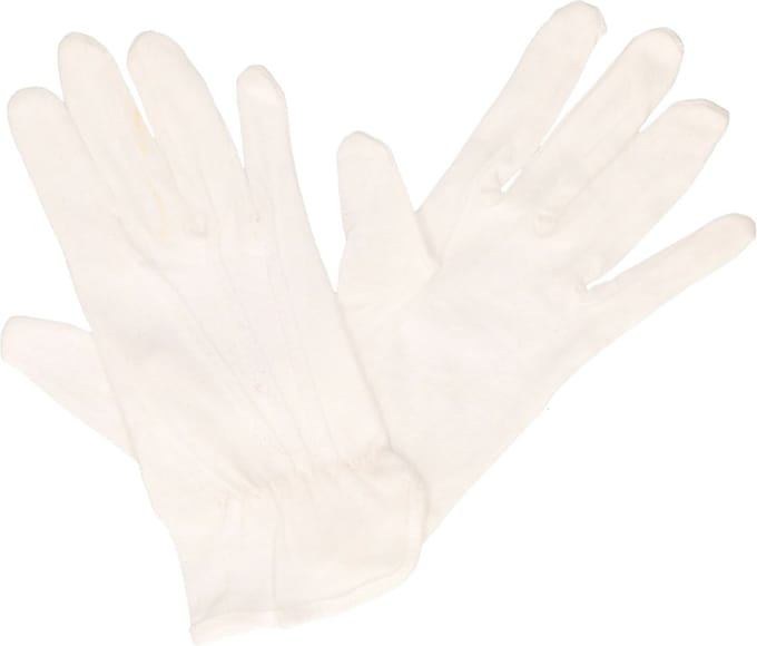 Sinterklaas handschoenen - wit - polyester - volwassenen - verkleedaccessoires