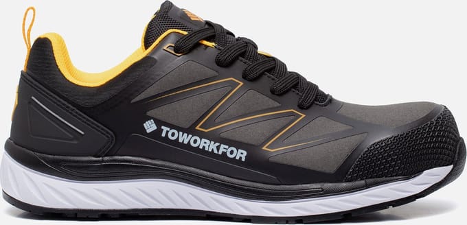 TOWORKFOR Werkschoen Warmup S3 SRC ESD 8A24-67 Zwart/Rood/Wit - Maat 42