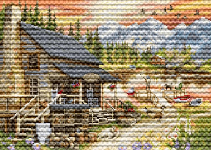 Luca-S log Cabin General Store borduurpakket BU5020