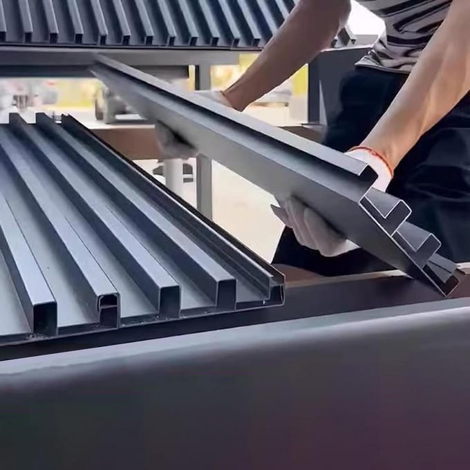 Aluminium Dakpanelen - Golfplaten Dakbedekking - Dak Beschermen - Efficiënte Waterafvoer - 08-2 m - Grijs