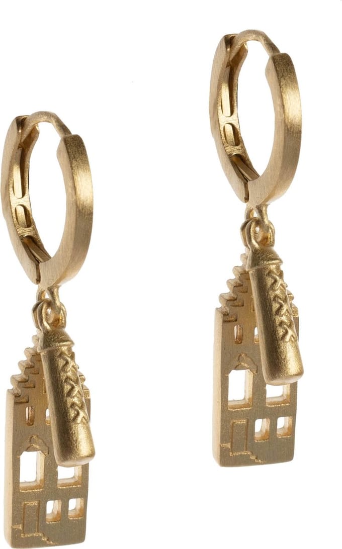 Lauren Sterk Amsterdam - oorbellen - hangers - Amsterdam - verguld - coating